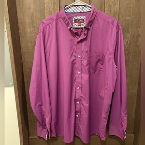 Johnston & Murphy XC4 Extreme Comfort Button Collar Shirt - Red/Blue Check - XL